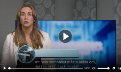 Bild från film om klimatanpassning för företag som Länsstyrelsen i Jämtland producerat.