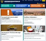 Skärmklipp från startsidan på webbplatsen Krisinformation.se