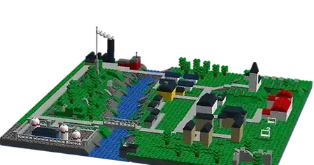 Klossköping är en legomodell av en klimatanpassad stad.