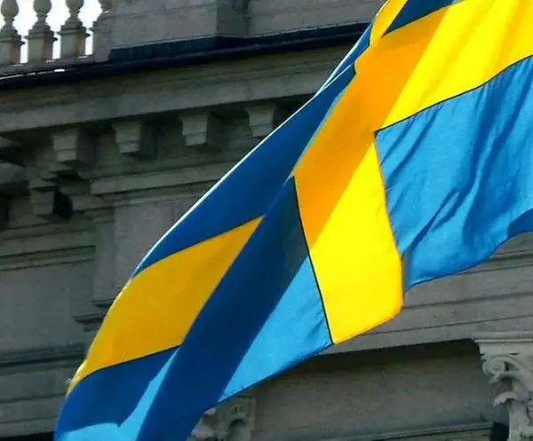 Sveriges flagga.