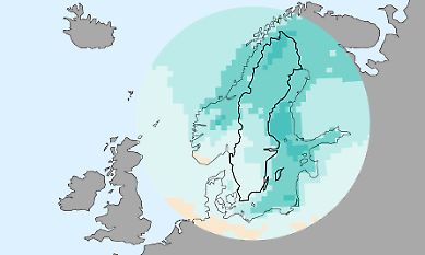 Klimatkarta över Norden